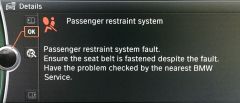 Passenger restraint system - feilmelding