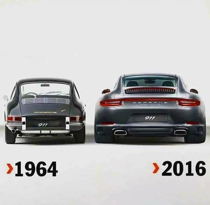 Porsche 911 - 1964 vs 2016